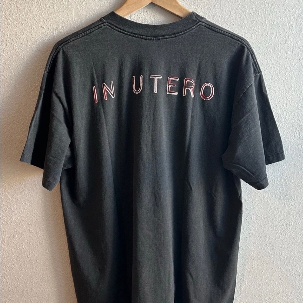 Vintage 1993 Nirvana In Utero Tee XL Fader Made in USA Single Stitch - Picture 2 of 5